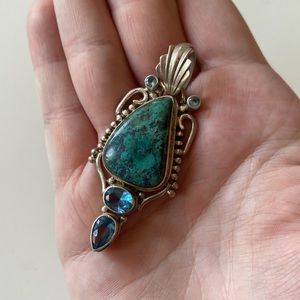 Turquoise Sterling Silver Pendant 925